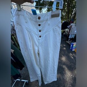 Madewell corset wide leg jeans